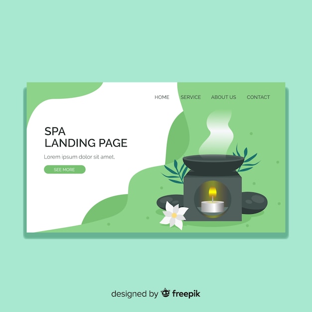 Free Vector spa landing page