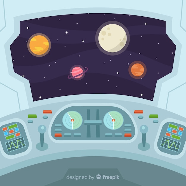Free Vector spacecraft background