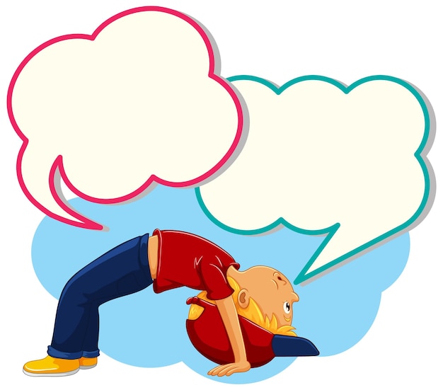 Free Vector speech bubble template with little boy