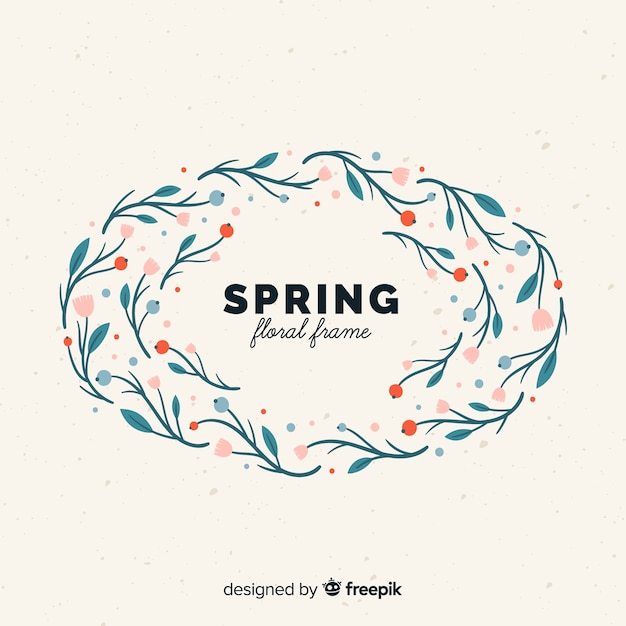 Free Vector spring floral frame