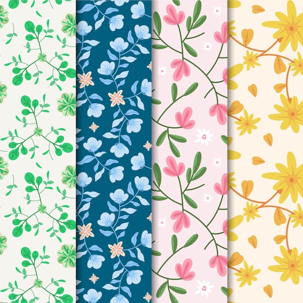 Free Vector spring pattern collection