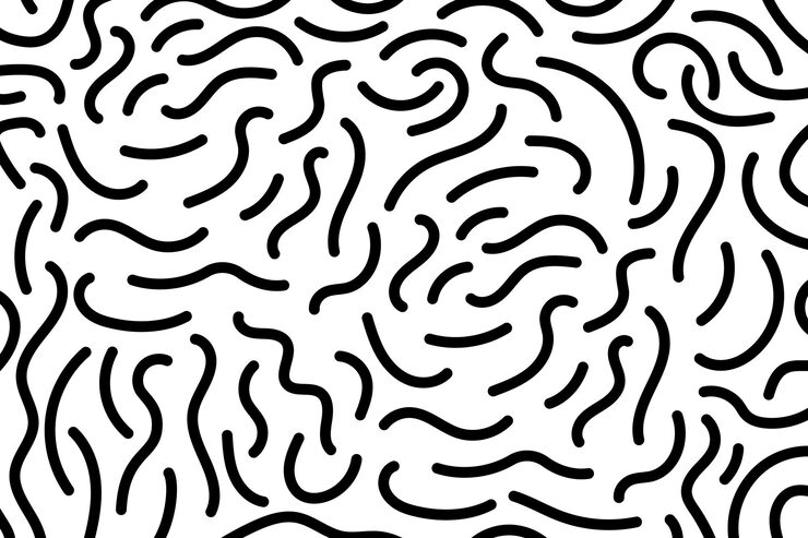 Free Vector squiggle lines pattern background