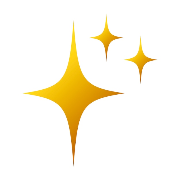 Free Vector star sparkle yellow gradient
