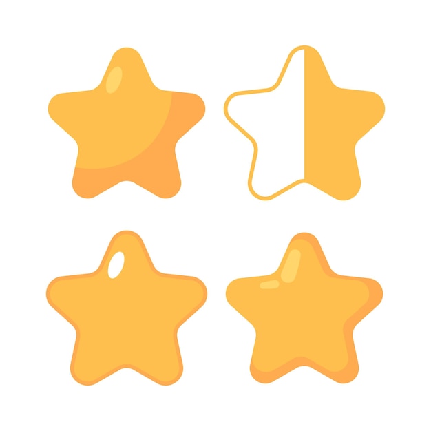Free Vector star three styles set