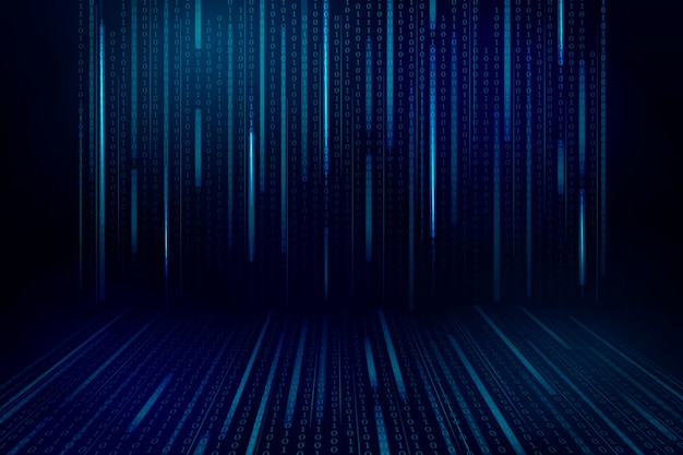 Free Vector stream of binary code design vector