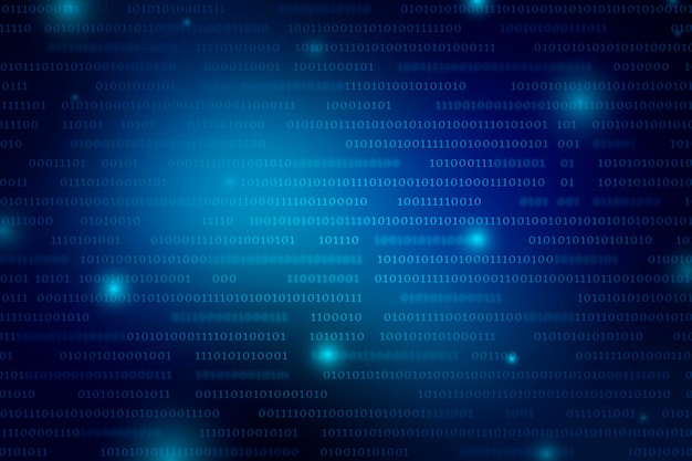 Free Vector stream of binary code design vector