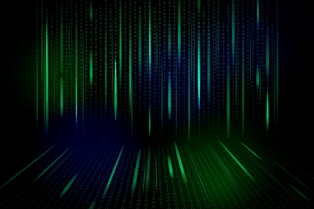 Free Vector stream of binary code design vector