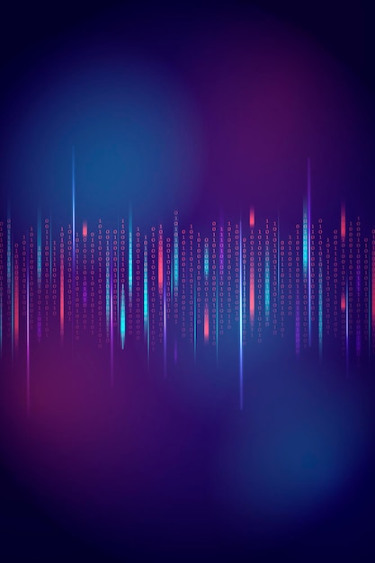 Free Vector stream of binary code design vector