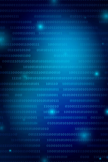 Free Vector stream of binary code design vector