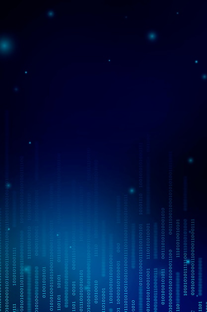 Free Vector stream of binary code design vector