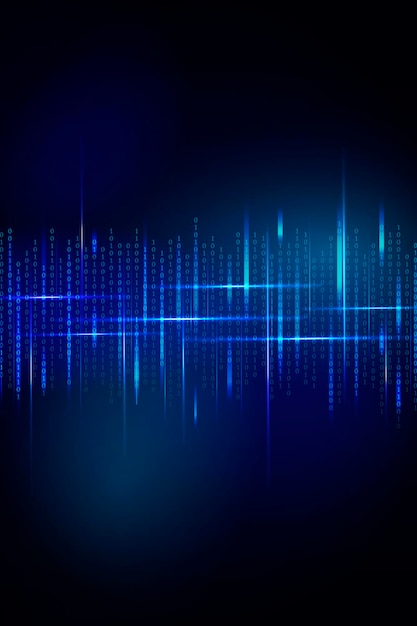 Free Vector stream of binary code design vector