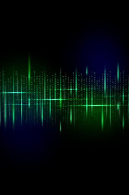 Free Vector stream of binary code design vector