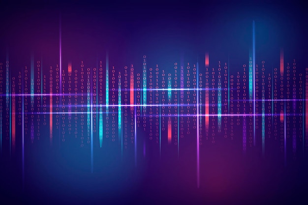 Free Vector stream of binary code design