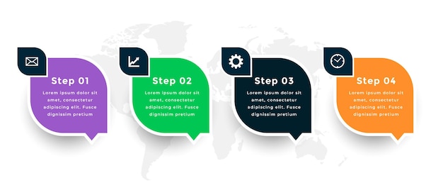 Free Vector stylish corporate infographic workflow chart template for data visualization