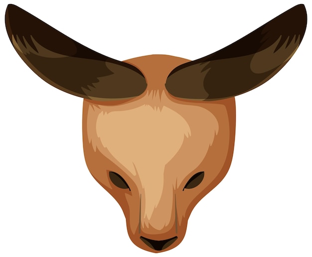 Free Vector stylized deer head illustration