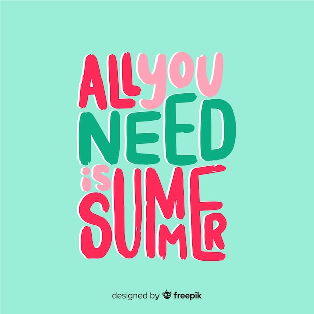 Free Vector summer calligraphic background