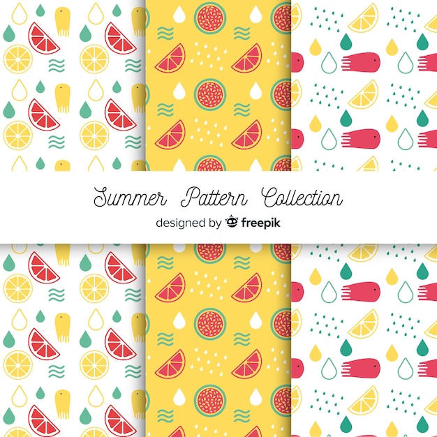 Free Vector summer pattern collectio