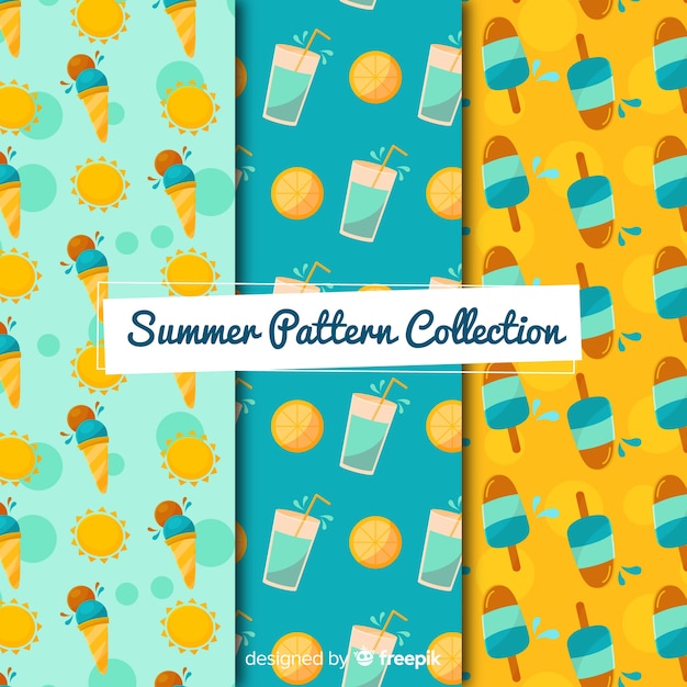 Free Vector summer pattern collection
