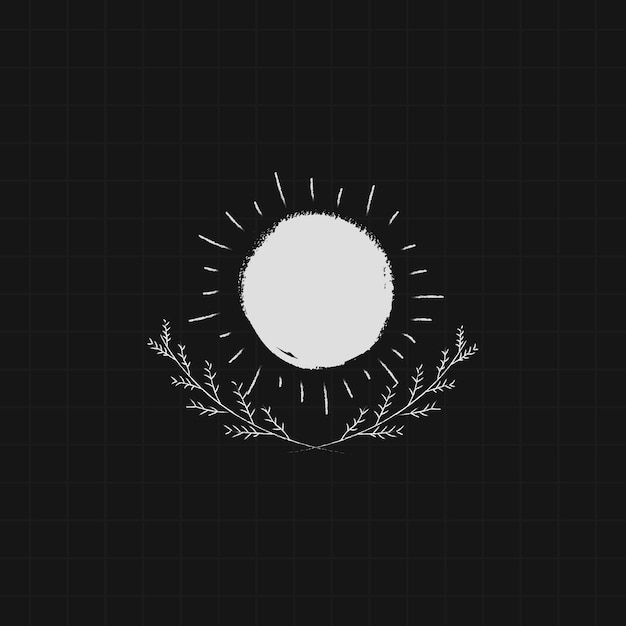 Free Vector sun on a black background