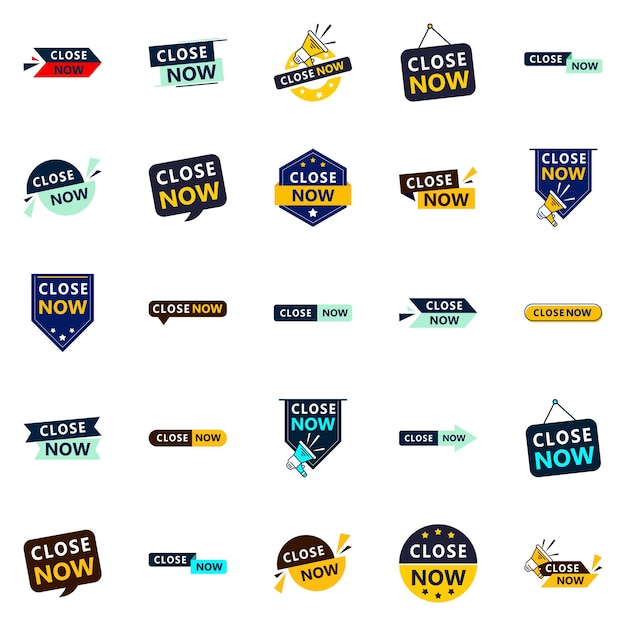 Free Vector take advantage of this offer text banners pack of 25