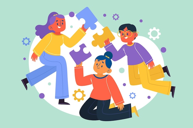 Free Vector teamwork concept illustration