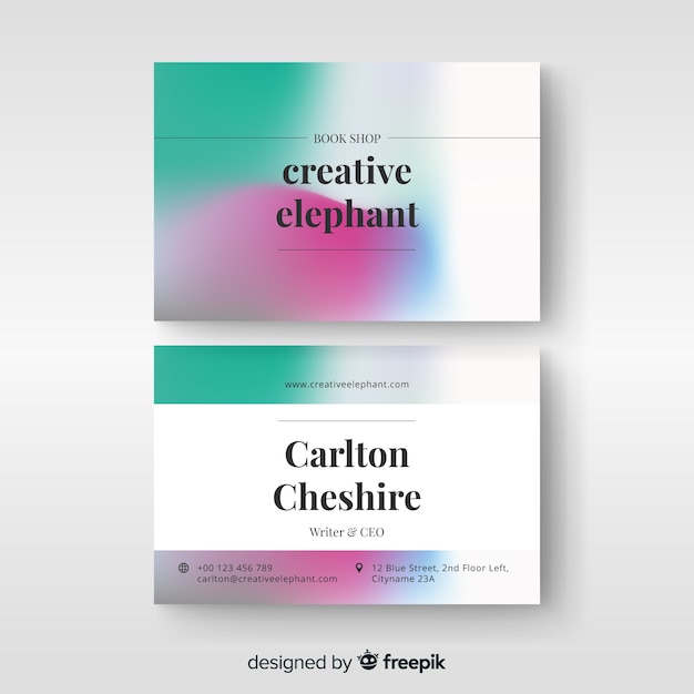 Free Vector template gradient business card
