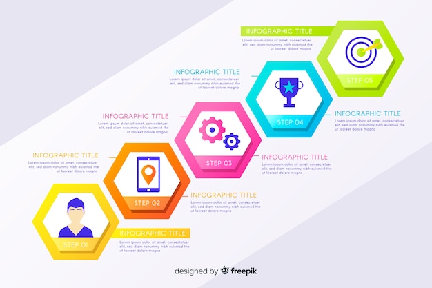 Free Vector timeline business infographic