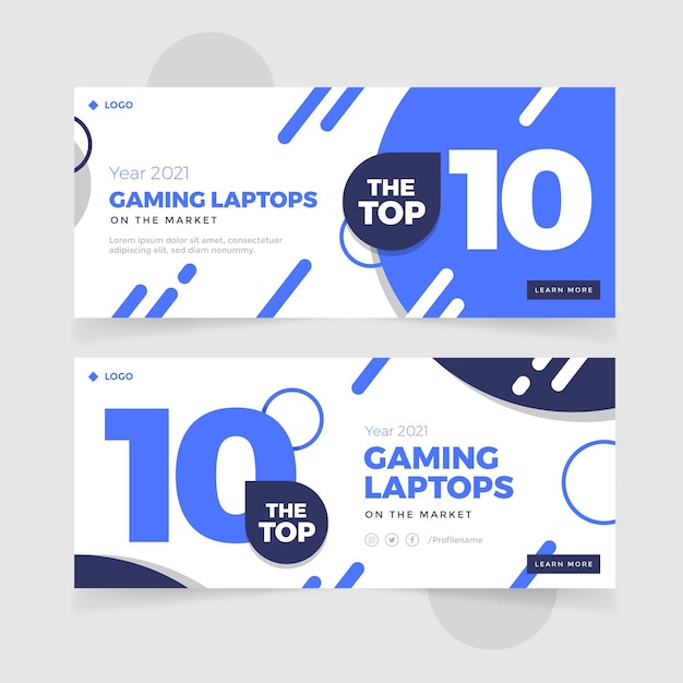 Free Vector top 10 rating banners