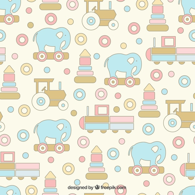 Free Vector toys pattern