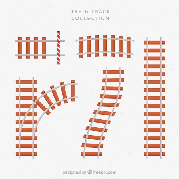 Free Vector train track collection