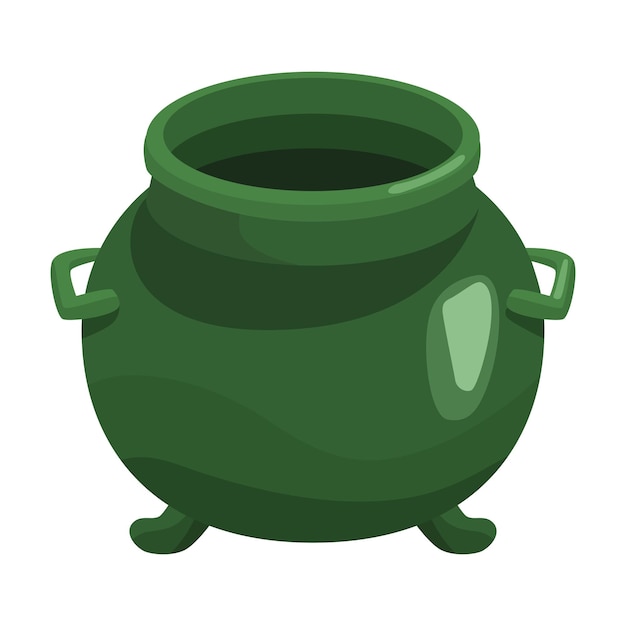 Free Vector treaure cauldron with elf legs icon