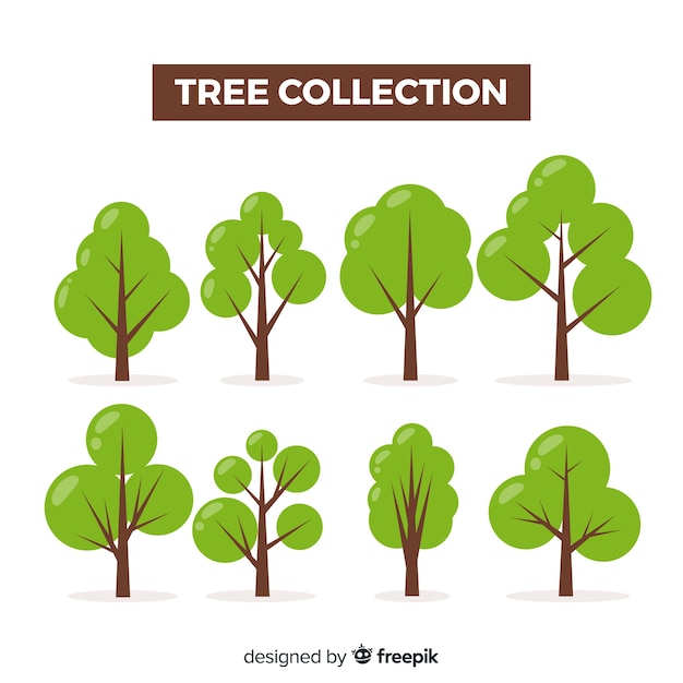 Free Vector tree collection