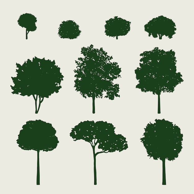 Free Vector tree collection