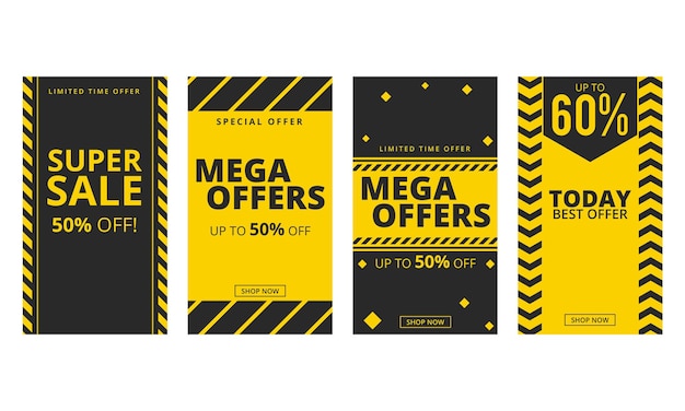 Free Vector trendy editable template for social network stories