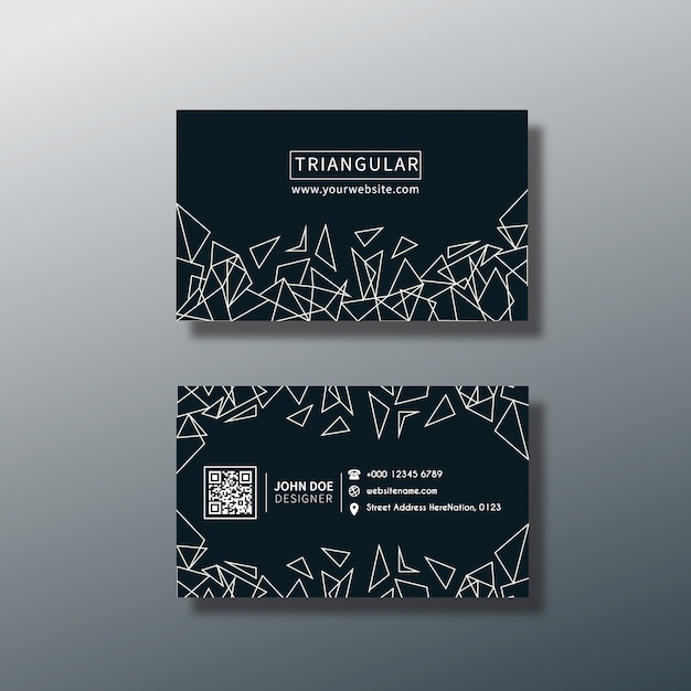 Free Vector triangular business card design