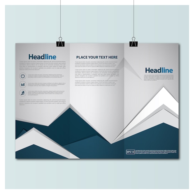 Free Vector trifold template design