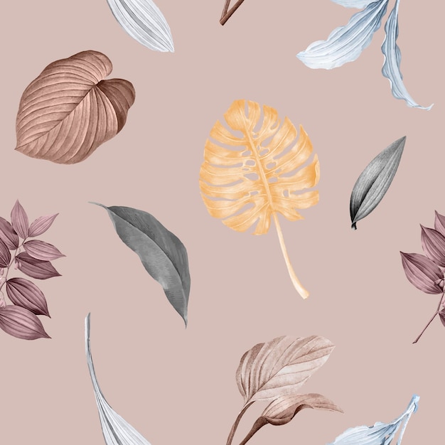 Free Vector tropical leaves background design 