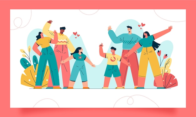 Free Vector twitch background for international day of families celebration