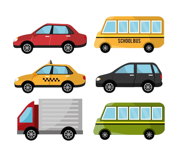 Free Vector urban design vehicles