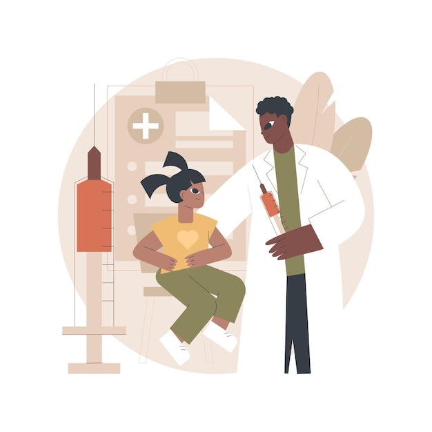 Free Vector vaccination of preteens and teens abstract concept illustration