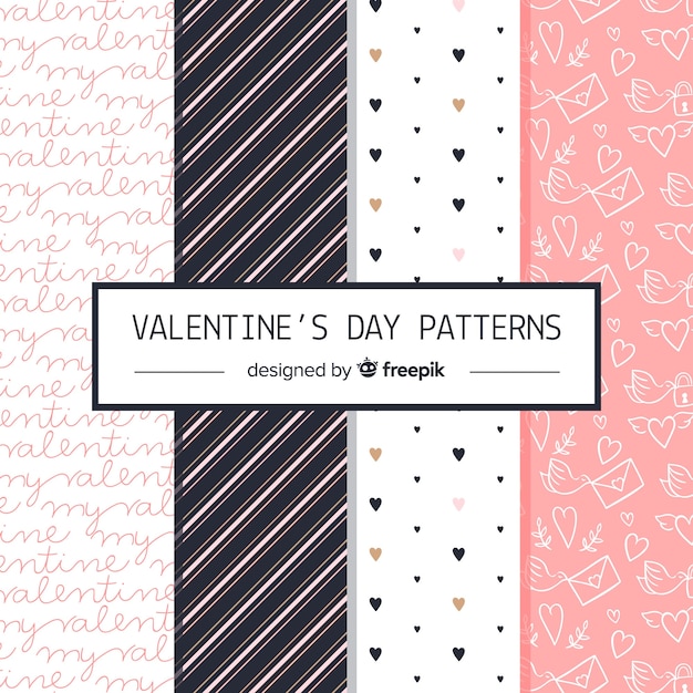Free Vector valentine's day pattern collectio