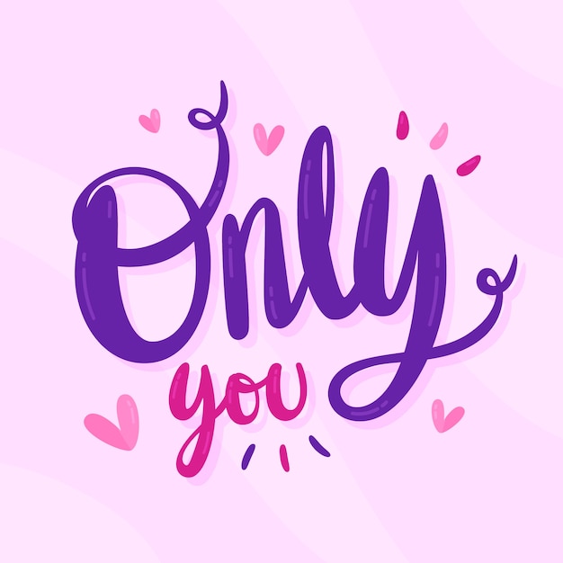 Free Vector valentines day romantic lettering
