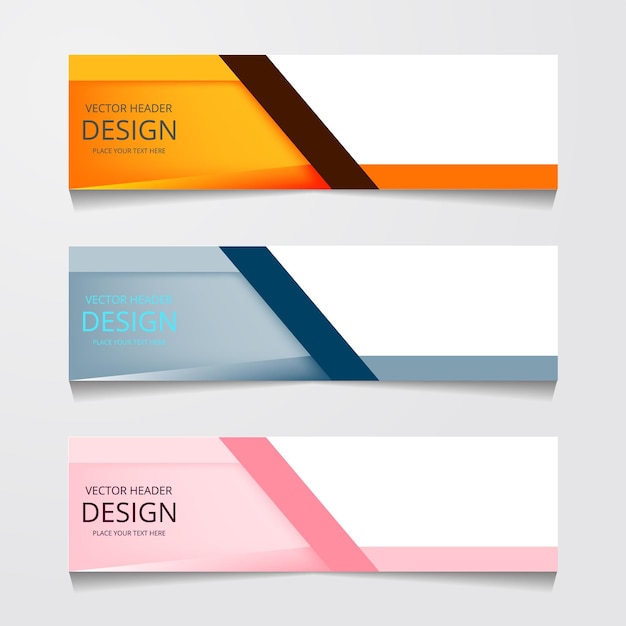 Free Vector vector abstract banner design web template collection of web banner template abstract geometric web design banner template isolated on grey background