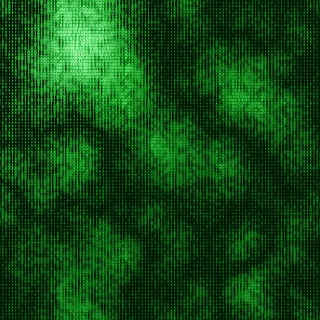 Free Vector vector abstract big data visualization. green data flow as binary numbers strings. computer code representation. cryptographic analysis, hacking. 
