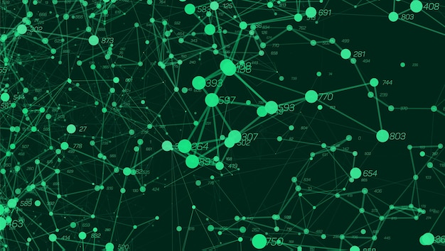 Free Vector vector abstract colorful big data point plot visualization. futuristic background design.