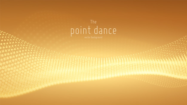 Free Vector vector abstract particle wave, points array with shallow depth of field.