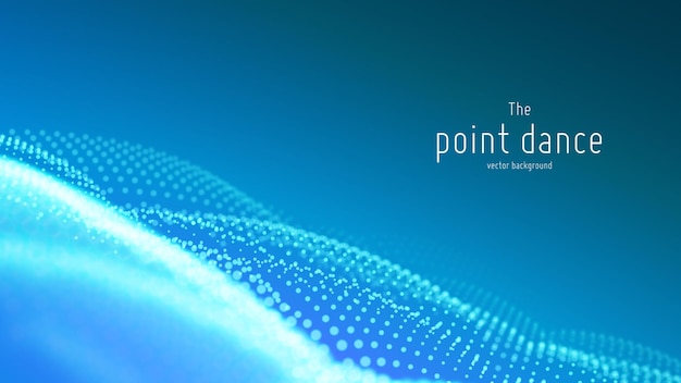 Free Vector vector abstract particle wave, points array with shallow depth of field