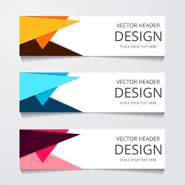 Free Vector vector abstract web banner design template collection of web banner template abstract geometric web design banner template header landing page web design elements
