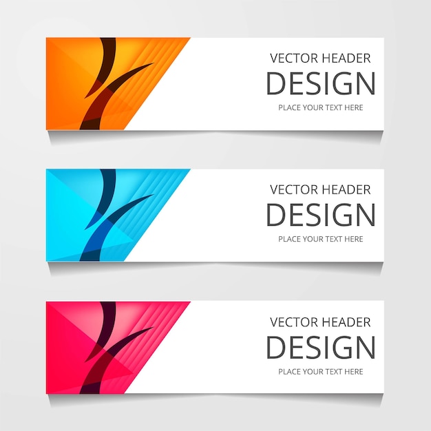 Free Vector vector abstract web banner design template collection of web banner template abstract geometric web design banner template header  landing page web design elements