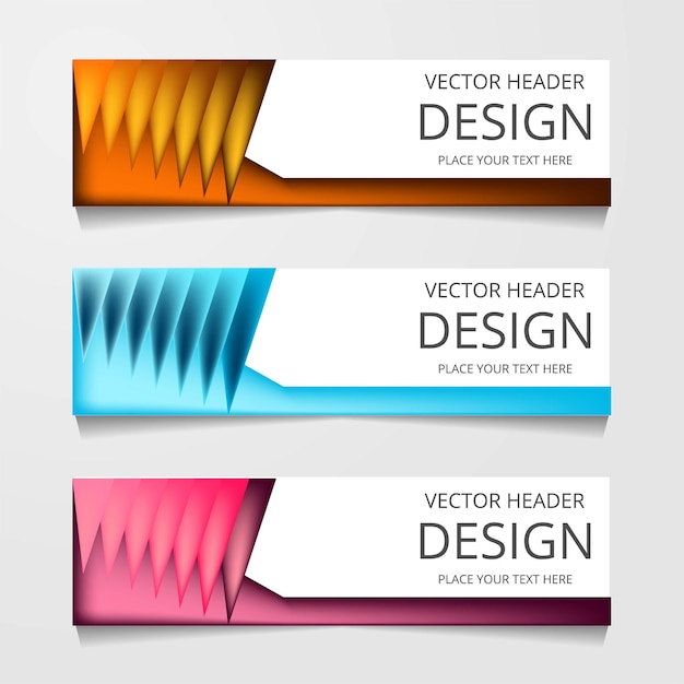 Free Vector vector abstract web banner design template collection of web banner template abstract geometric web design banner template header  landing page web design elements